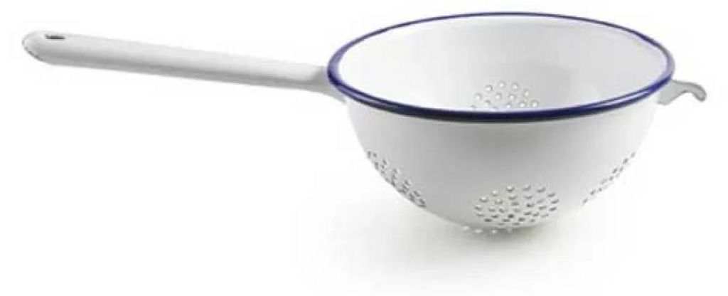 Emaille-Sieb mit blauem Rand 18cm Produktbild 