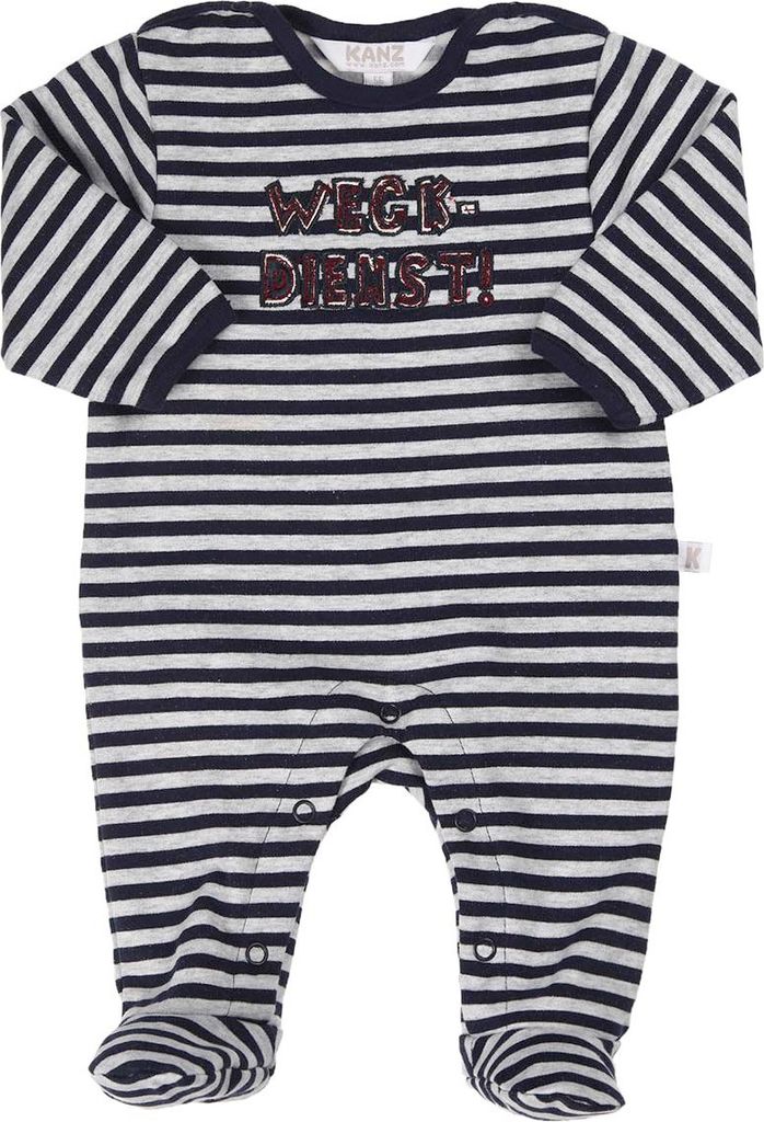 Kanz marineblau gestreifter Baby-Strampler