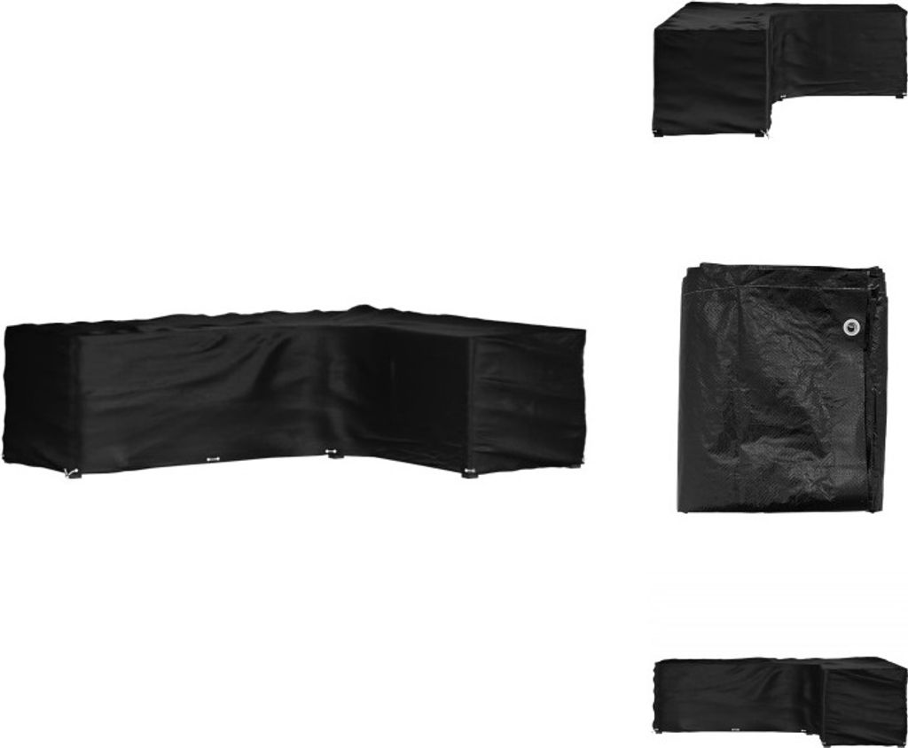 vidaXL Gartenmöbel-Abdeckung in L-Form 16 Ösen 260x210x80 cm - Gartenmöbel-Schutzhüllen