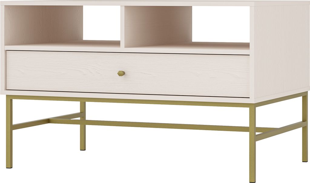 Masseno Couchtisch TORINO 100,2 cm Kaffetisch für Wohnzimmer Sofatisch Wohnzimmertisch Beige