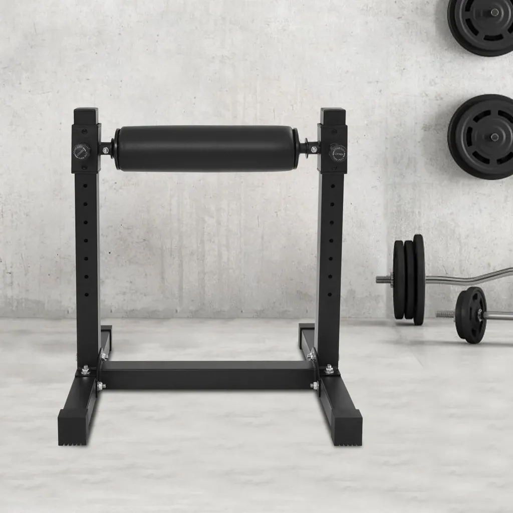Support de squat à une jambe réglable en acier noir charge max 200 kg