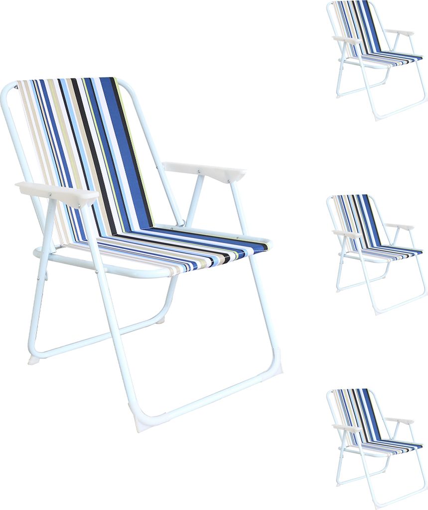 4 Stück Campingstuhl Outdoor Klappstuhl Gartenstuhl Ocean Produktbild 