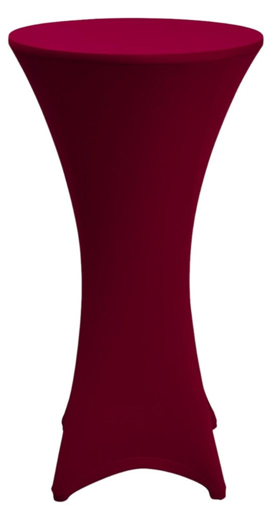 Beautissu Stretch Stehtisch Bistrotisch Husse, Ø70-75cm, Bordeaux