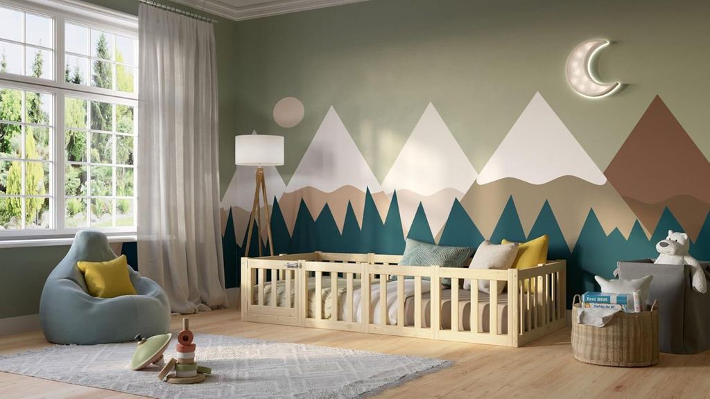 Crazy Pine Lit d'enfant 120x180 cm - Bois naturel - Lit au Image du produit 