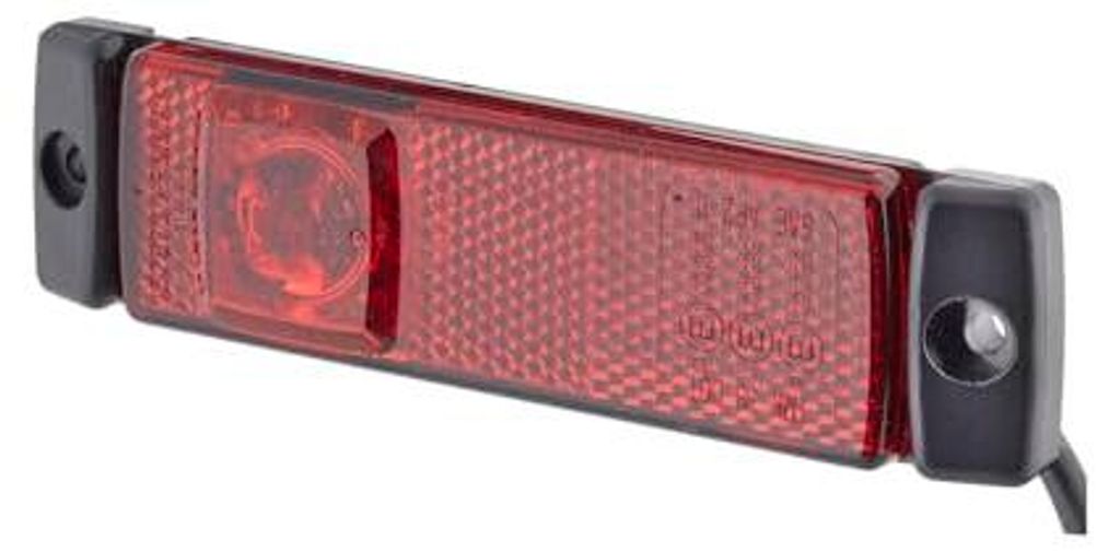 HELLA 2TM 008 645-941 Begrenzungsleuchte - LED - 24V - Anbau/Schraubanschluss - Lichtscheibenfarbe: rot - LED-Lichtfarbe: rot - Kabel: 5000mm - hinten