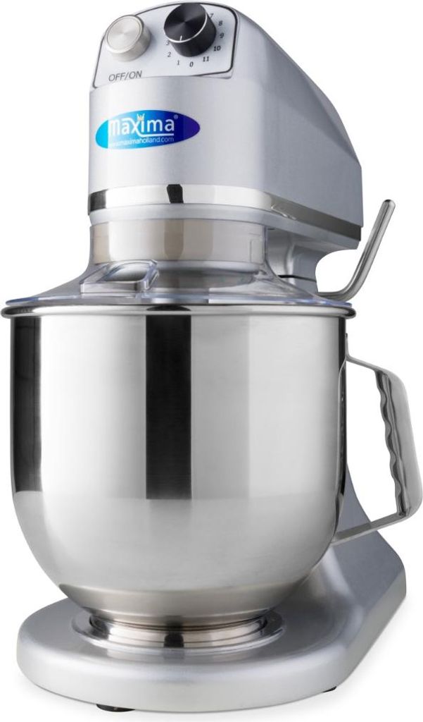 Maxima - Gastro Planetenmischer - 7 l - Bis zu 2 kg Teig - Silber