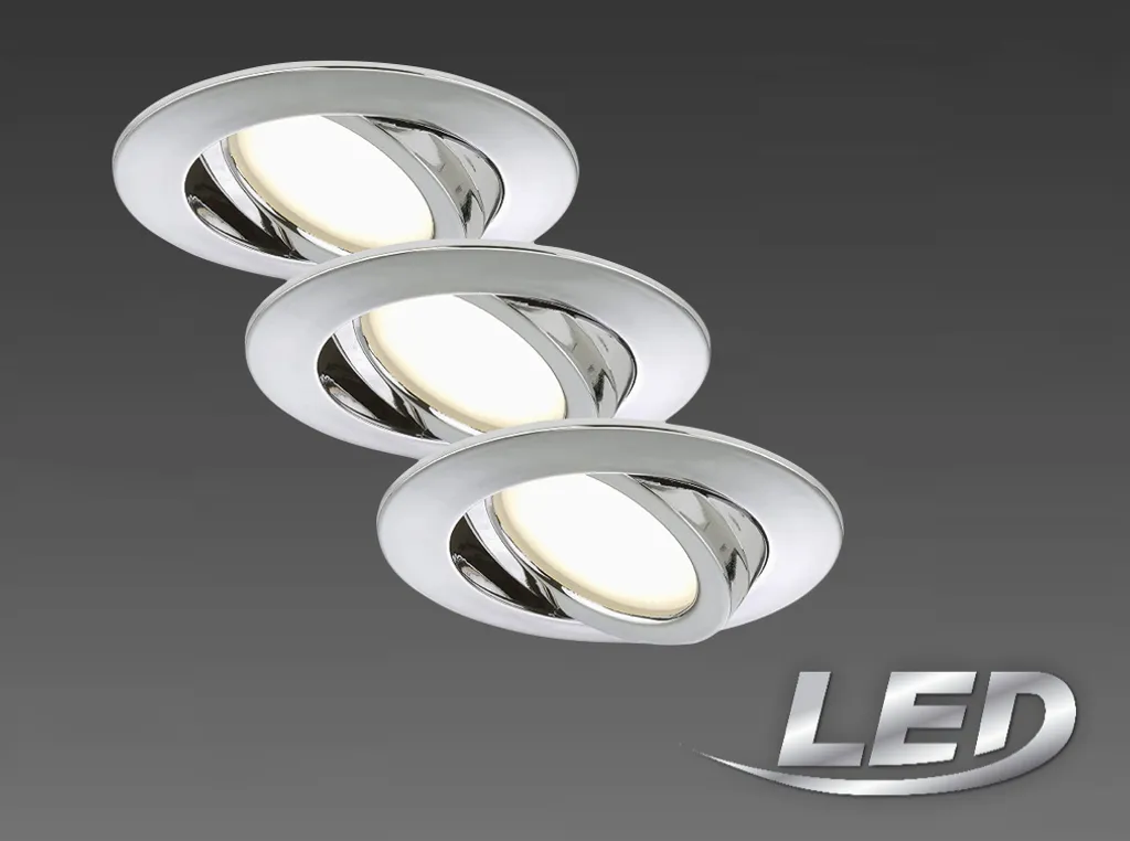 Spot LED Encastrable Orientable Chrome Solution Éclairage Zone Lot 3 - 2