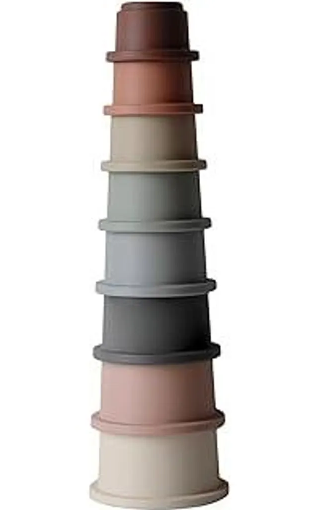 Mushie Torre Impilabile 8 Bicchieri Originale Danese | Giocattolo Senza BPA