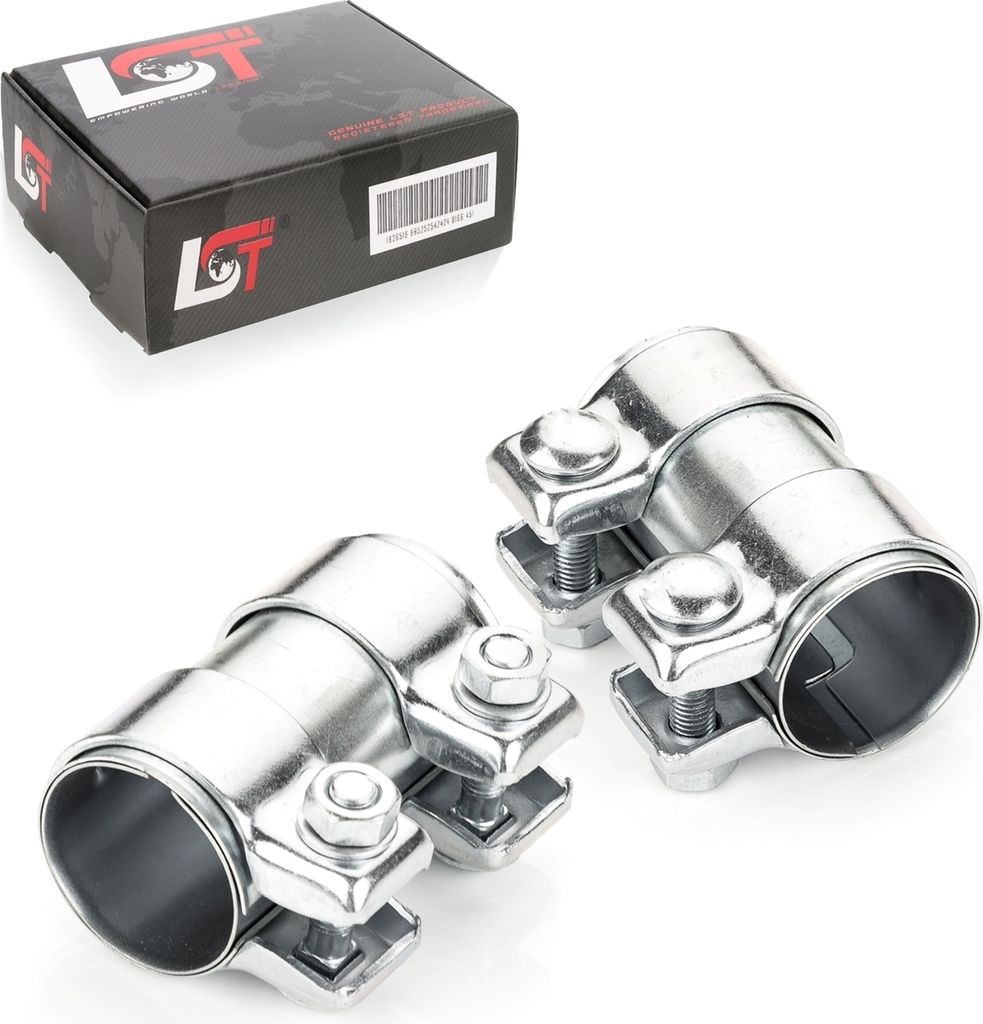 2x Doppelschelle Auspuff 45 x 95 mm für Citroen für Peugeot für Renault