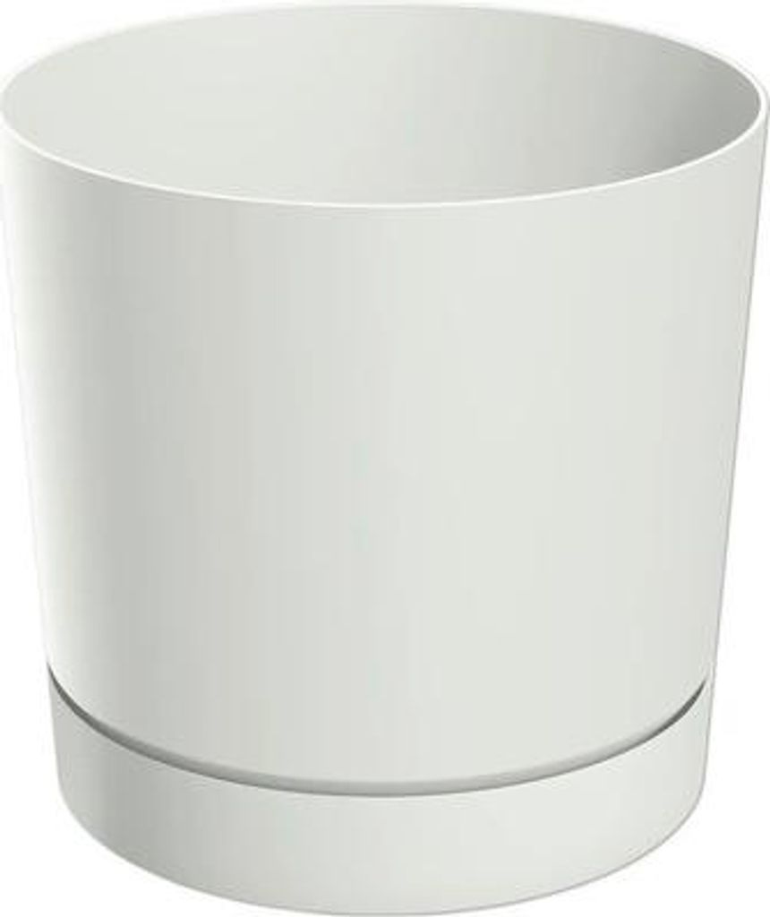 TUBO P Weißer Blumentopf mit Sockel DPOP300-S449 Produktbild 