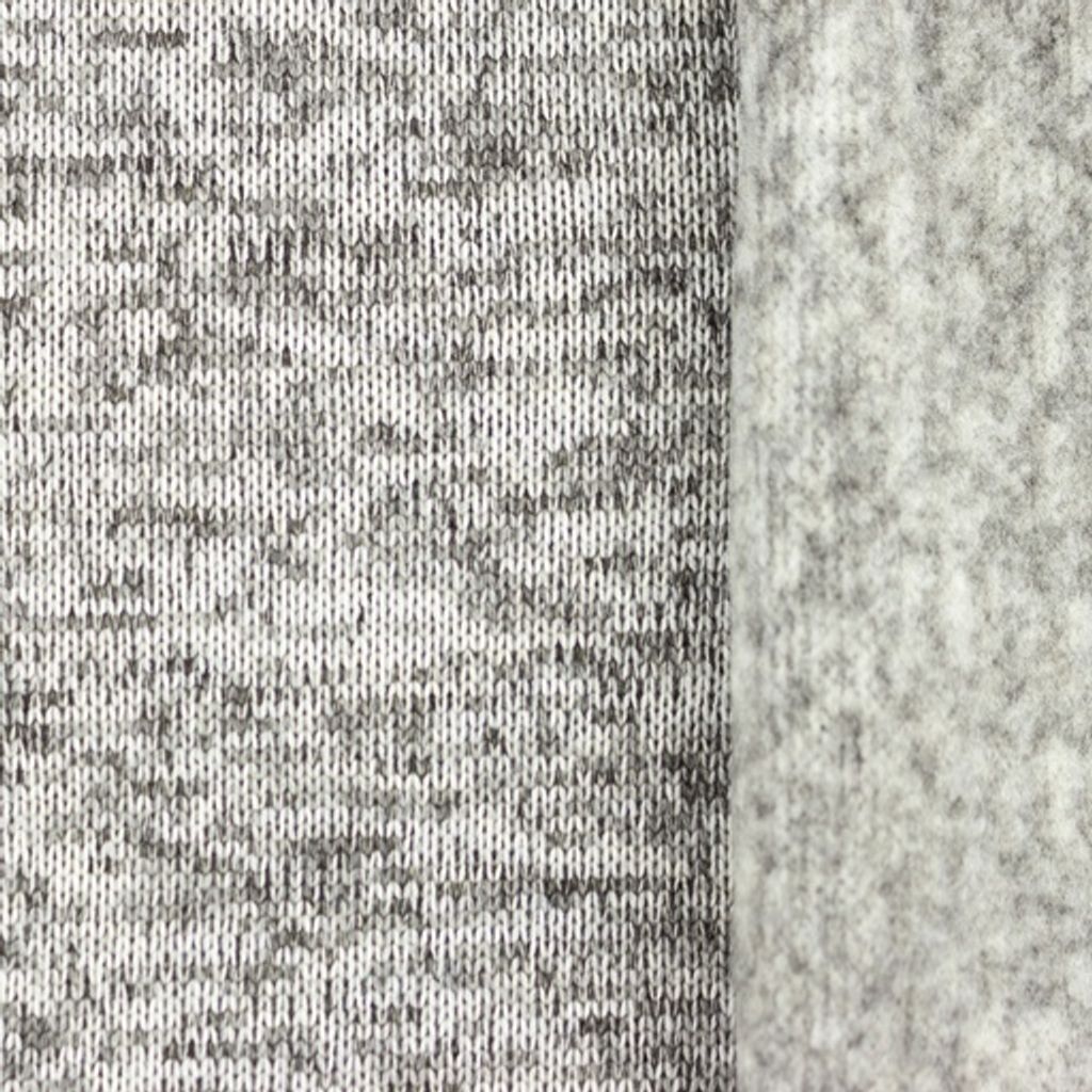 Strickfleece-KARINA Hellgrau von Stofftreff Santi -ca. 160 cm breit-ca. 285 g/QM-50 cm Schritte-Meterware-88 Prozent Polyester-12 Prozent Viskose