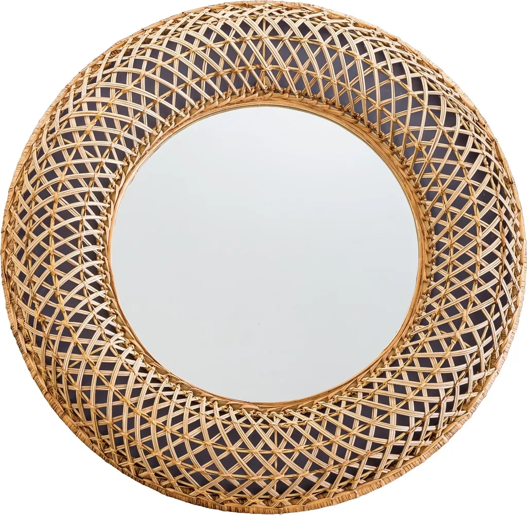 Miroir mural rond Buri Fine Asianliving en fibre tressée D70x6cm