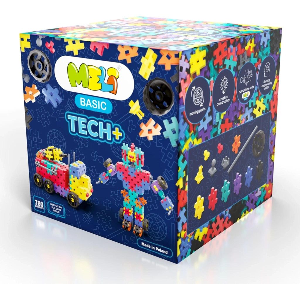 Klocki Meli Basic Tech+ 780: Bouwstenen - Wafels 3+ stuks Productafbeelding 