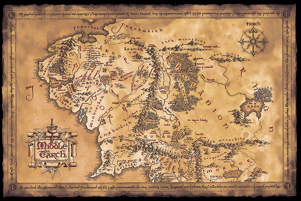 Herr der Ringe Poster Mittelerde Karte (74) Produktbild 1