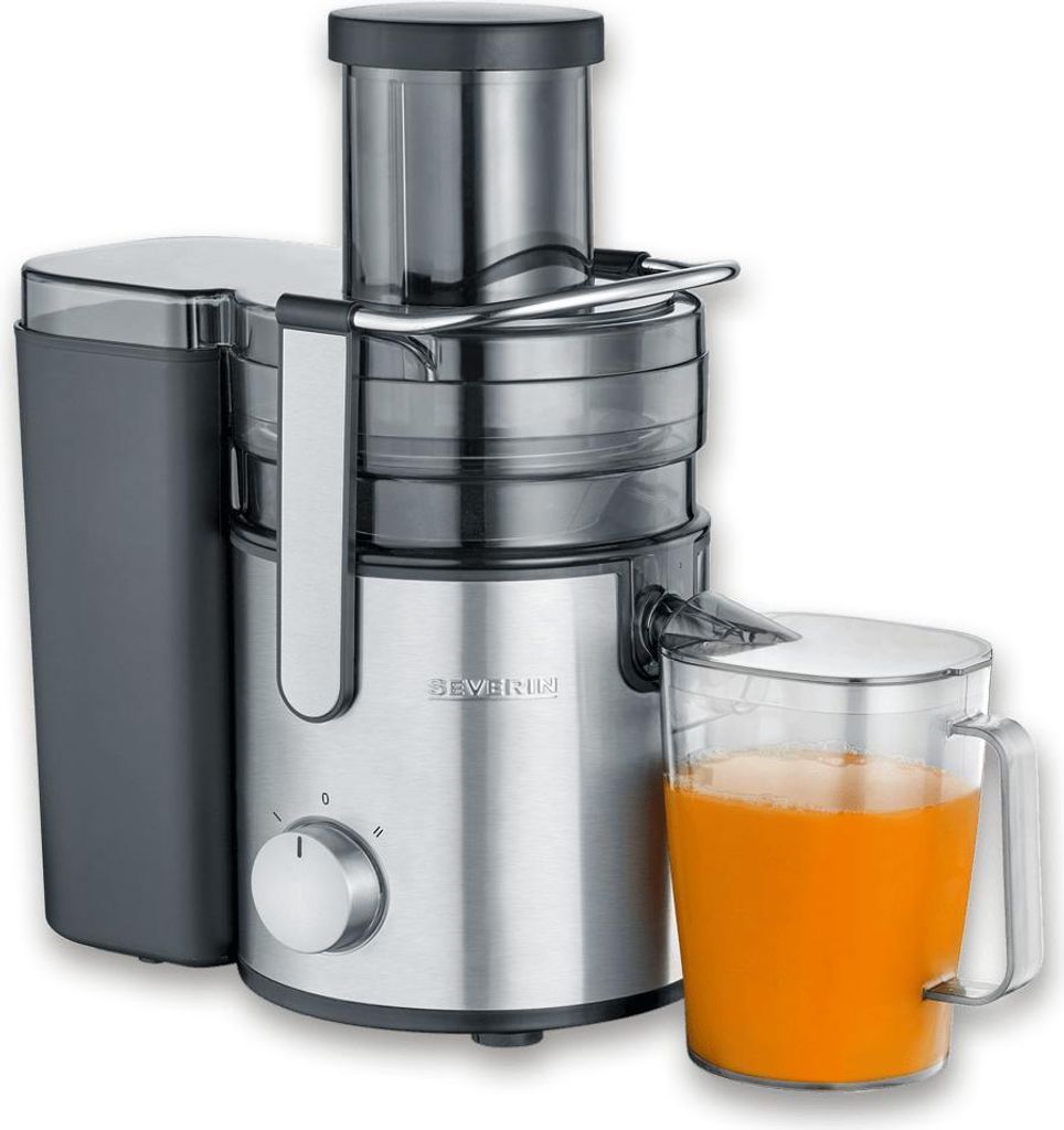 SEVERIN Entsafter ES 3570 aus Edelstahl, schwarzsilber Entsafter Entsafter Obst Und Gemüse Entsafter Slow Juicer Entsafter Elektrisch