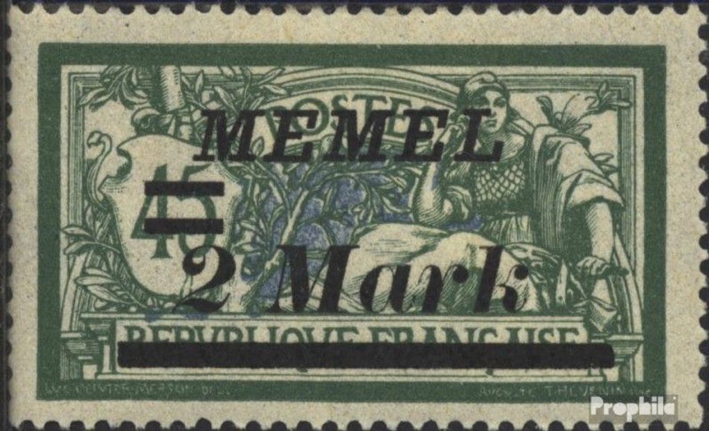 Briefmarken Memelgebiet 1922 Mi 88 gestempelt Aushilfsausgabe