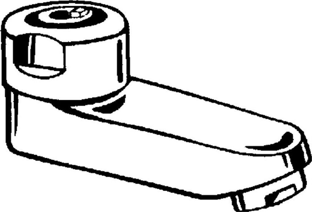 Grohe Eurodisc Special Gussauslauf 3/4 ́ ́ Ausladung 75 mm für Einhand-Ärztewaschtischbatterie chrom - 13460000