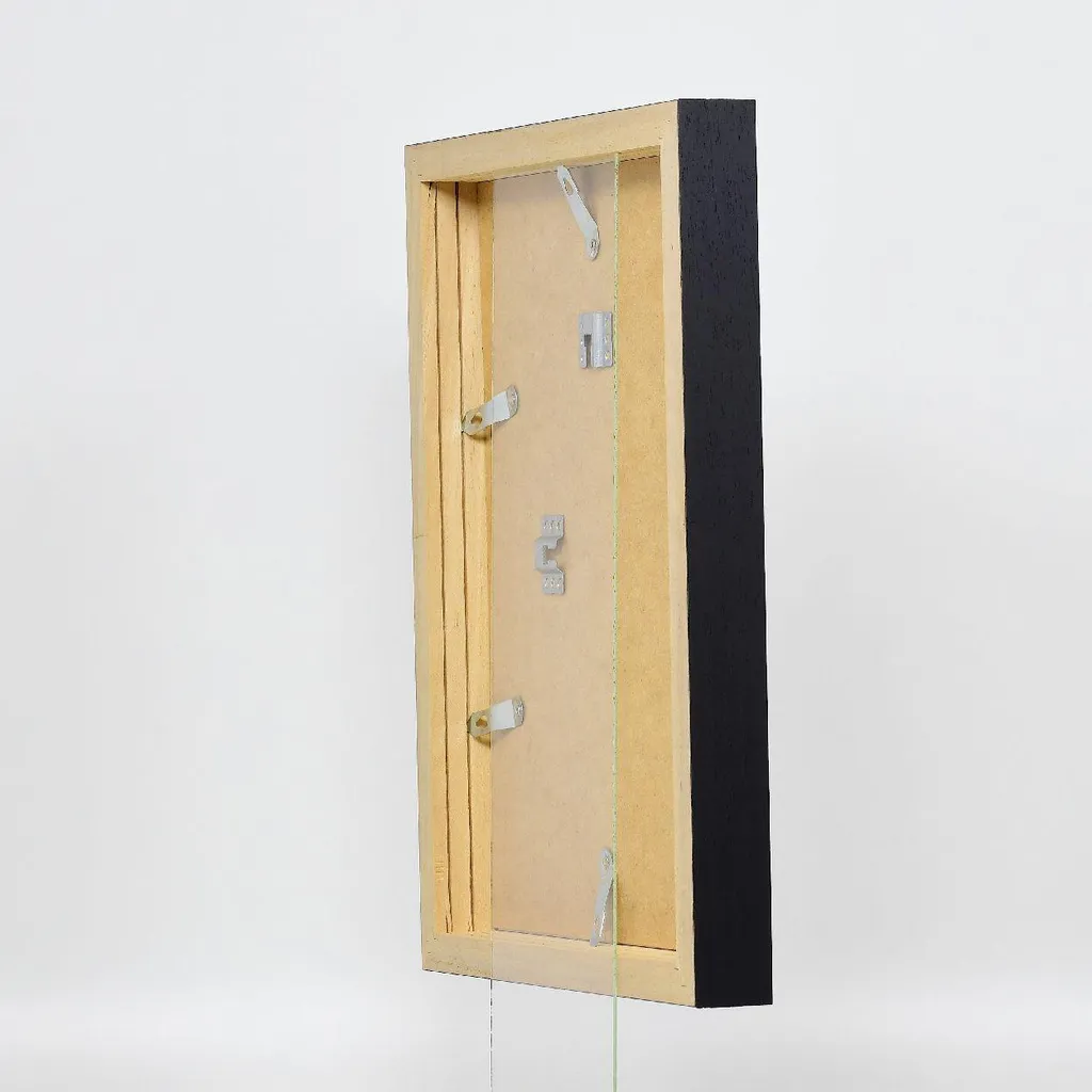 Specchio a parete profilo 55 nero 40x40 cm - Design moderno ed elegante - 10