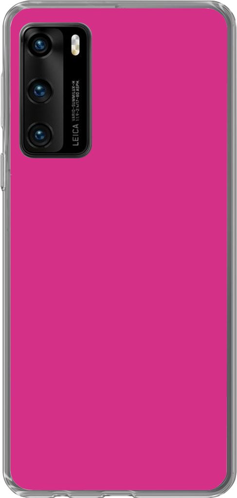 MuchoWow Handyhülle Schutzhülle Hülle für Telefoonhoesje Huawei P40 Fuchsia - Neon - Farben Silikon Softcase Handy Hülle - Handytasche