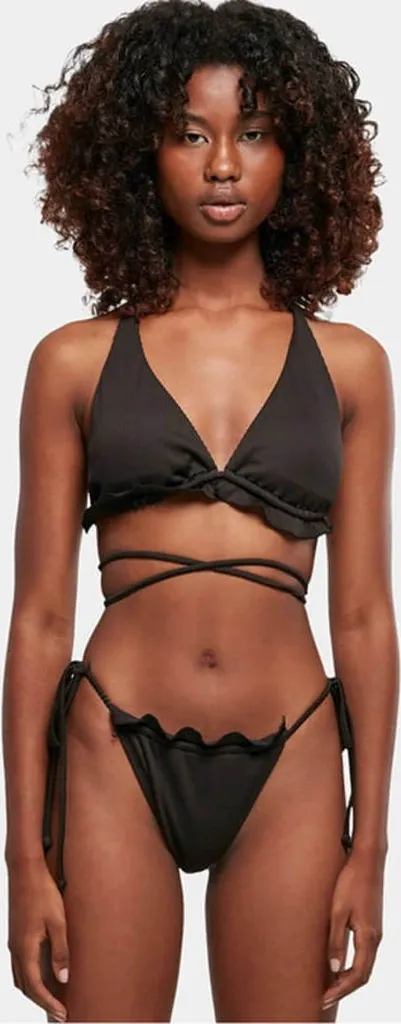 Bikini Triangle Noir Côtelé Finition Babylock Chic Urban Classics - 12