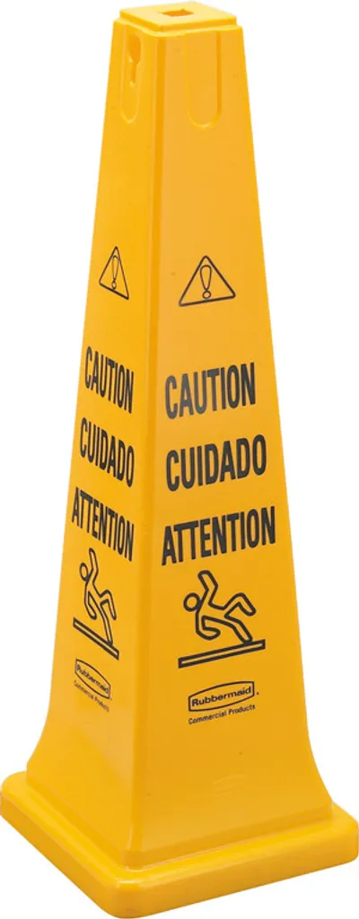 Évitez les chutes avec ce pylône Rubbermaid 91,4 cm haute visibilité jaune
