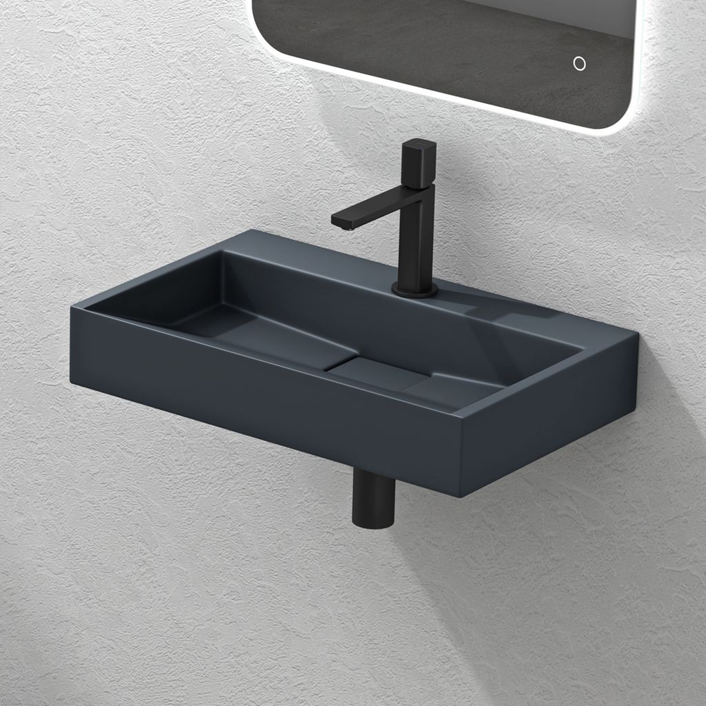 Mai & Mai Waschbecken Aufsatzwaschbecken matt Anthrazit Produktbild 
