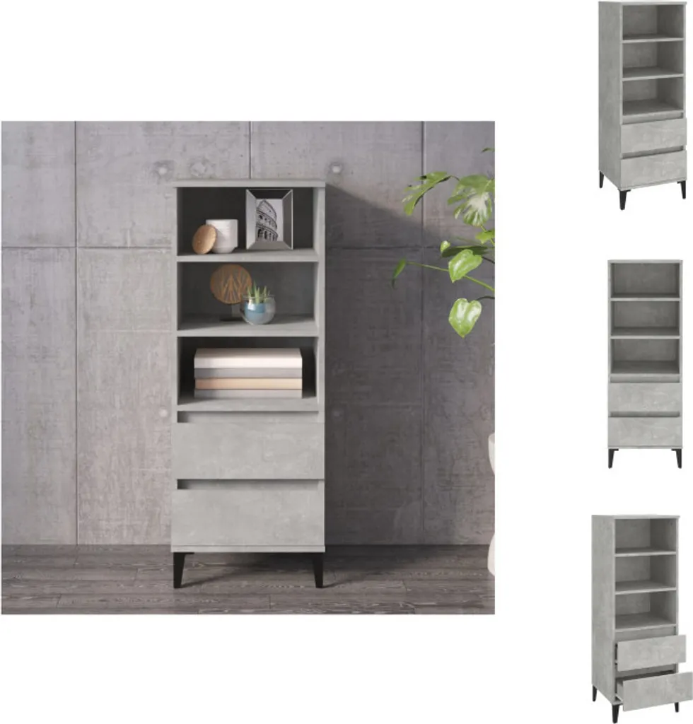 Mobile Buffet Grigio Cemento vidaXL 40cm | Stile Industrial Loft