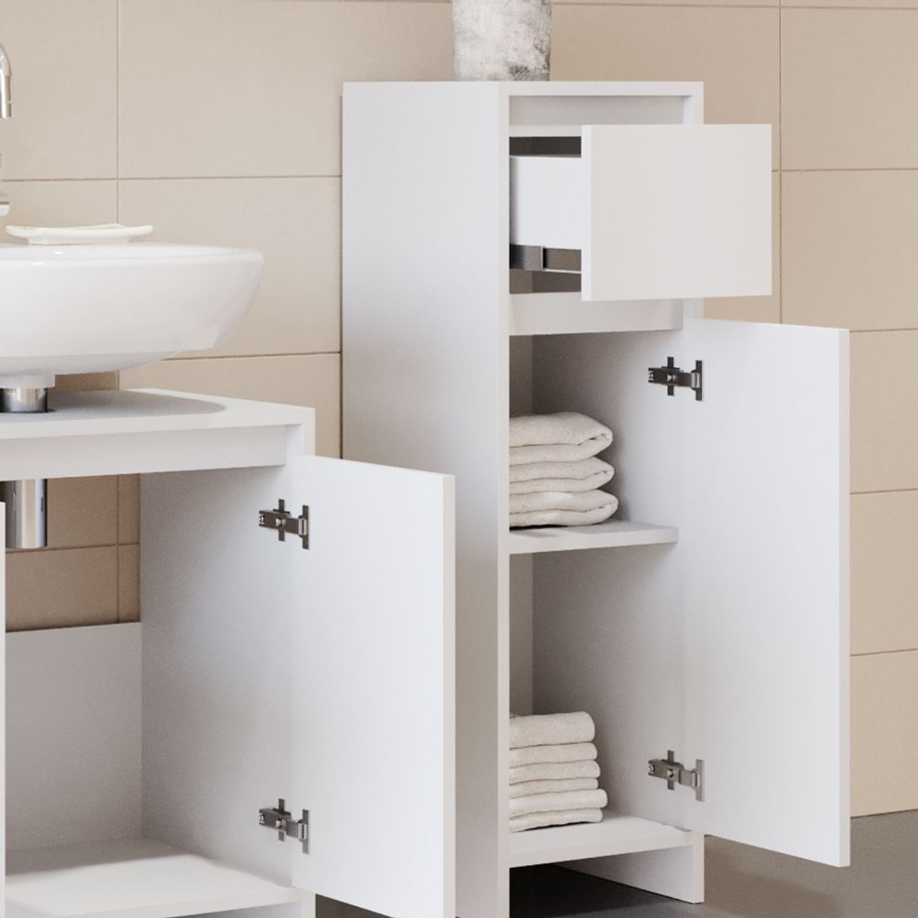 VidaXL Armadio da Bagno Grigio Lucido 30x30x95 cm in Truciolato | Leroy Merlin