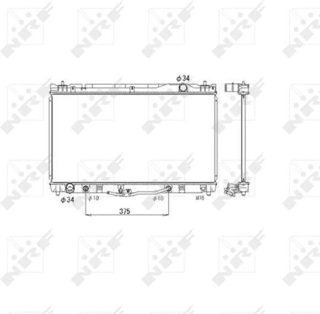 Radiateur de refroidissement eau pour Toyota Camry V3 - NRF 53588