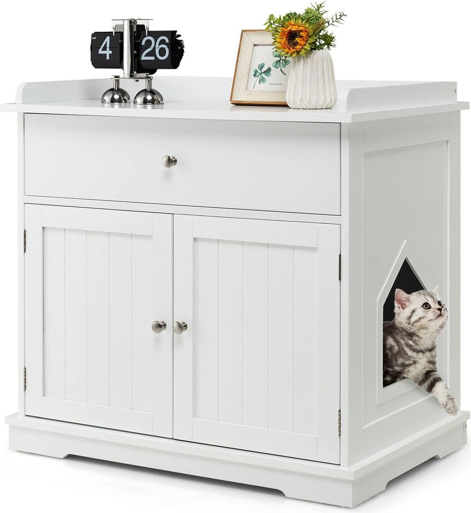 Goplus Katzentoilettengehäuse 3-in-1, versteckt als Produktbild 