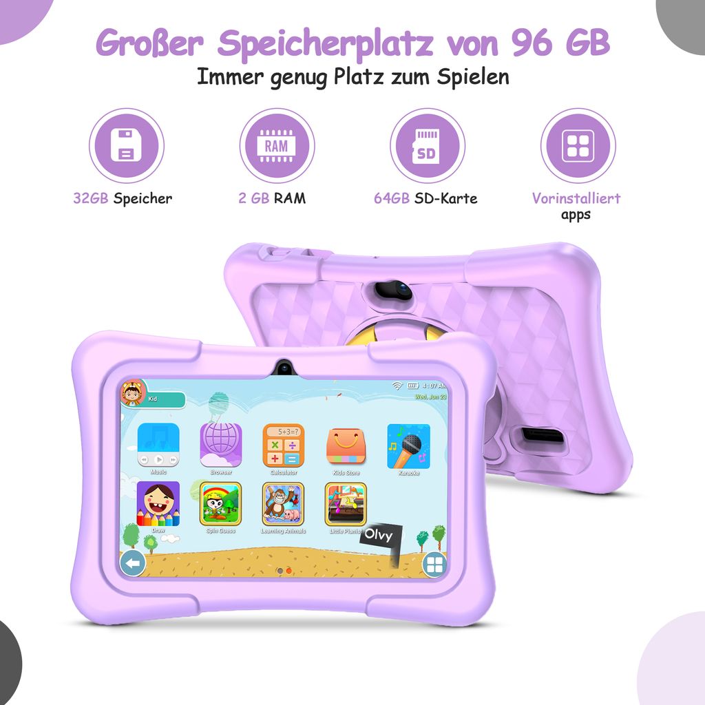 Olvy Kinder Tablet Android 13 Tablet für Kinder, Kids Produktbild 6