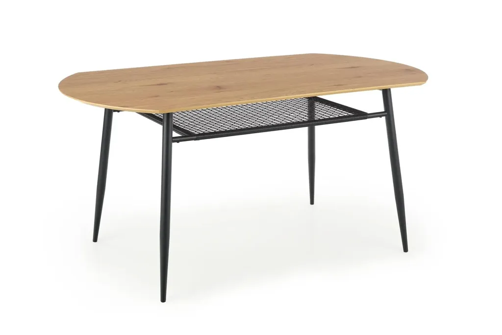 Table à manger rectangulaire Jackson style industriel en métal et bois