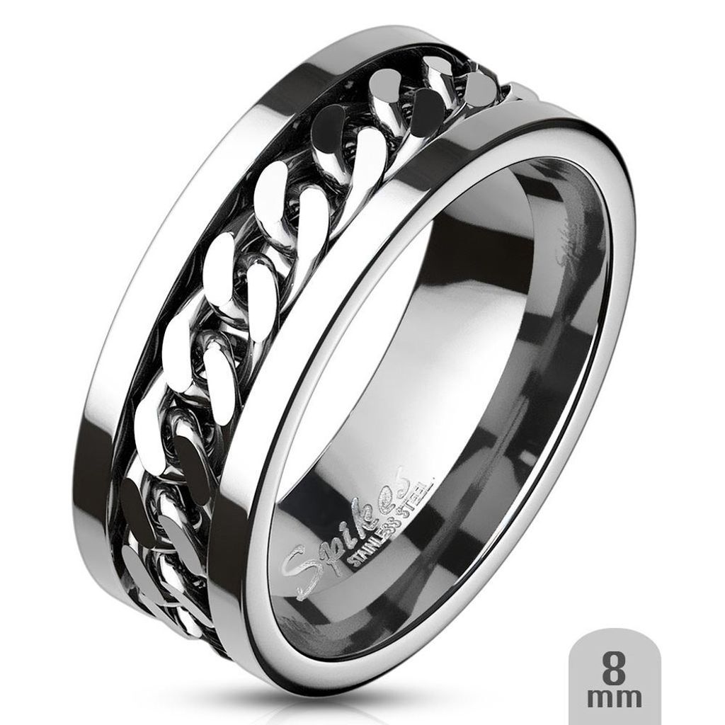 Ring der O - Silber abgerundet - 8 mm