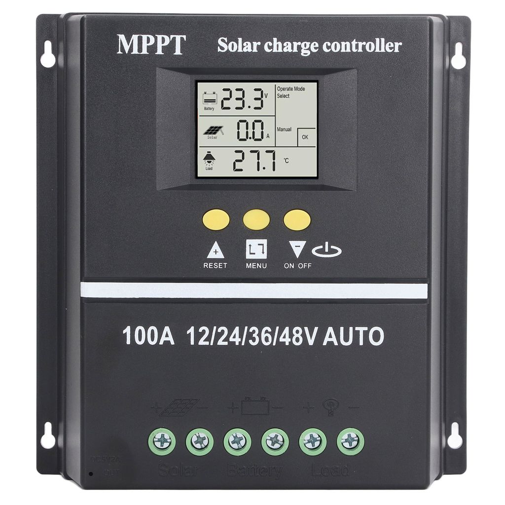 MPPT Solar Laderegler Dual USB Port Backlit LCD Display Solar Panel Regler 12V 24V 36V 48V Adaptive