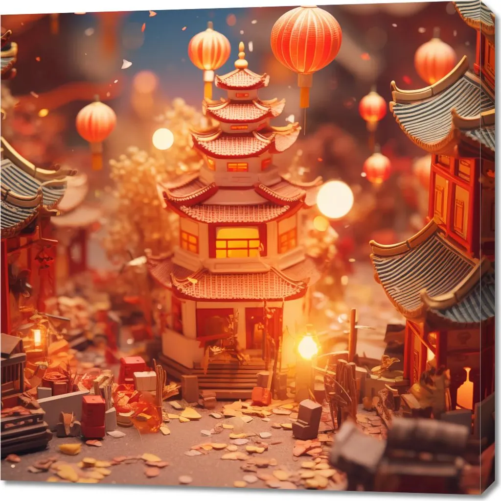 Tableau Festivals du Monde 90x90 cm - Toile Grand Format Haute Qualité