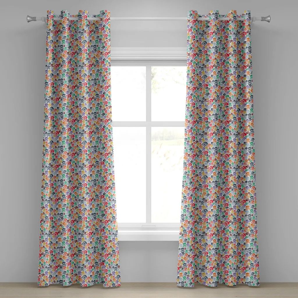 Tende Decorative Teschi Cartoon ABAKUHAUS 280x245 Multicolore