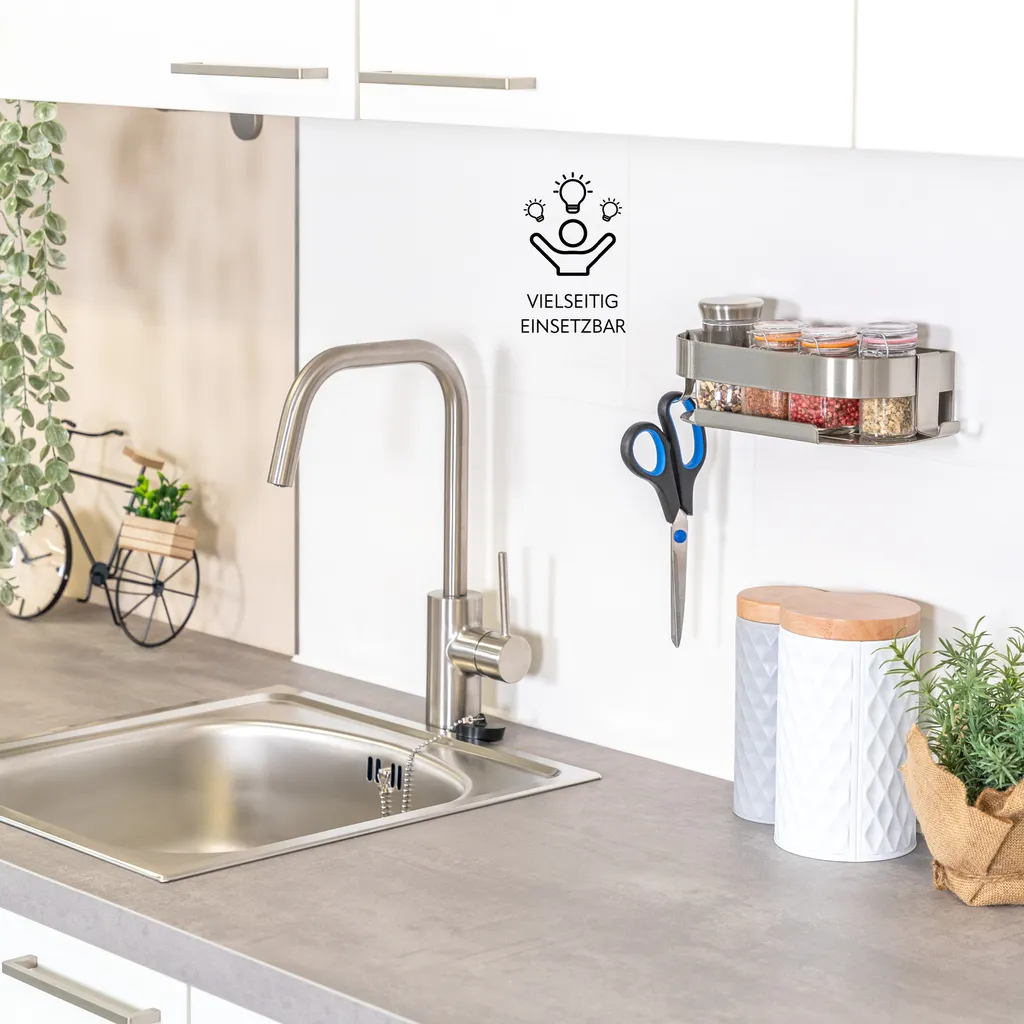 Rangement Douche Set de 2 pour Shampoing et Savon - Inox Durable - 6