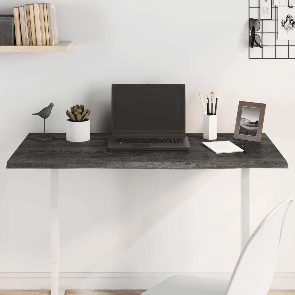 Maison Exclusive - Tischplatte Dunkelbraun 100x60x2 cm Massivholz Eiche Behandelt