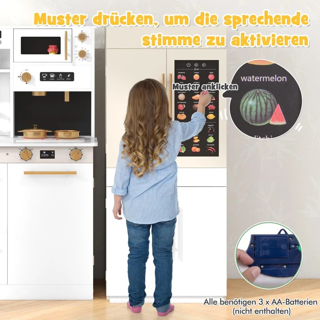 Cuisine bois enfant 3 ans et plus : jouet d'imitation complet 2 en 1 - 6