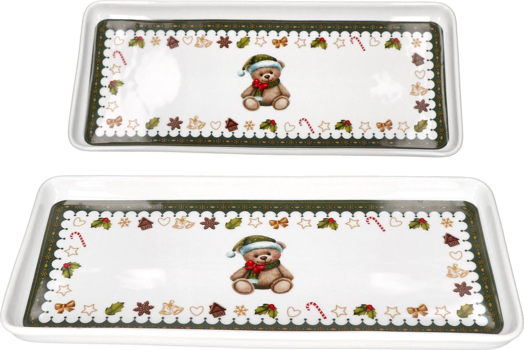 MamboCat Friend 2er Set Kuchenplatten 35x15,5 cm Porzellan Produktbild 