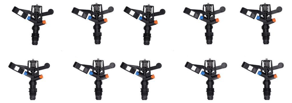 10PCS G1/2 Außengewinde Kipphebelsprinkler 360° drehbarer Rasen für Gartenbedarf