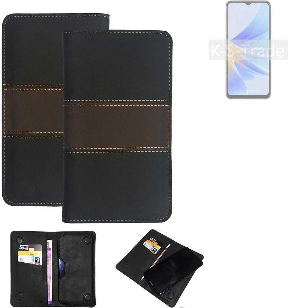 K-S-Trade Hülle Handyhülle kompatibel mit Oppo A17k Schutzhülle Walletcase Bookstyle Tasche Schutz Case Handytasche Wallet Cover Kunstleder
