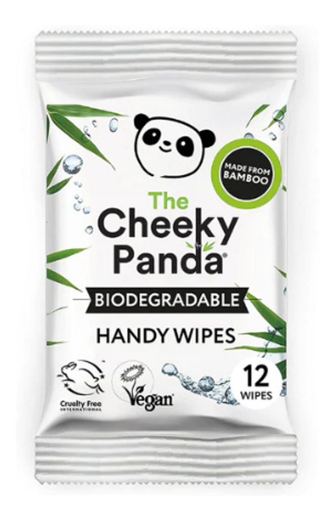 Cheeky Panda Biologisch abbaubare Handreinigungstücher, 12 Stück