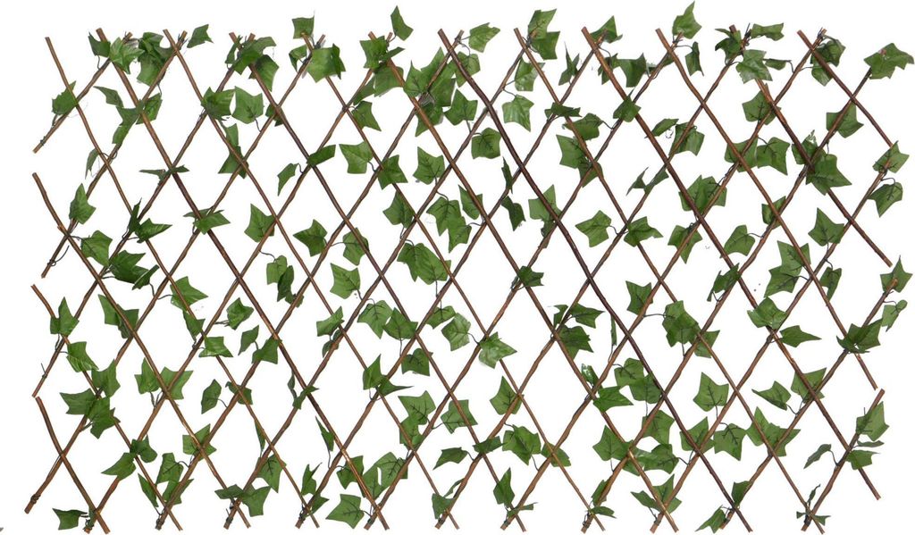 UNUS Rankgitter Deko Sichtschutz Weide künstliche Hecke mit Blättern 100x200cm