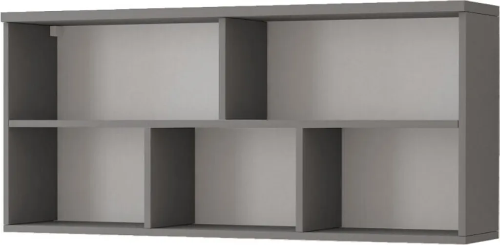 Meuble de rangement mural OMEGA II 09 gris 110cm pour salon et bureau