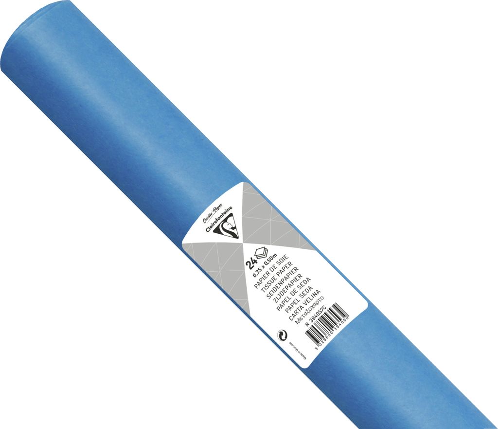 Clairefontaine 5x Seidenpapier Rolle 24 Bogen 50x75cm Petroliumblau 394057C