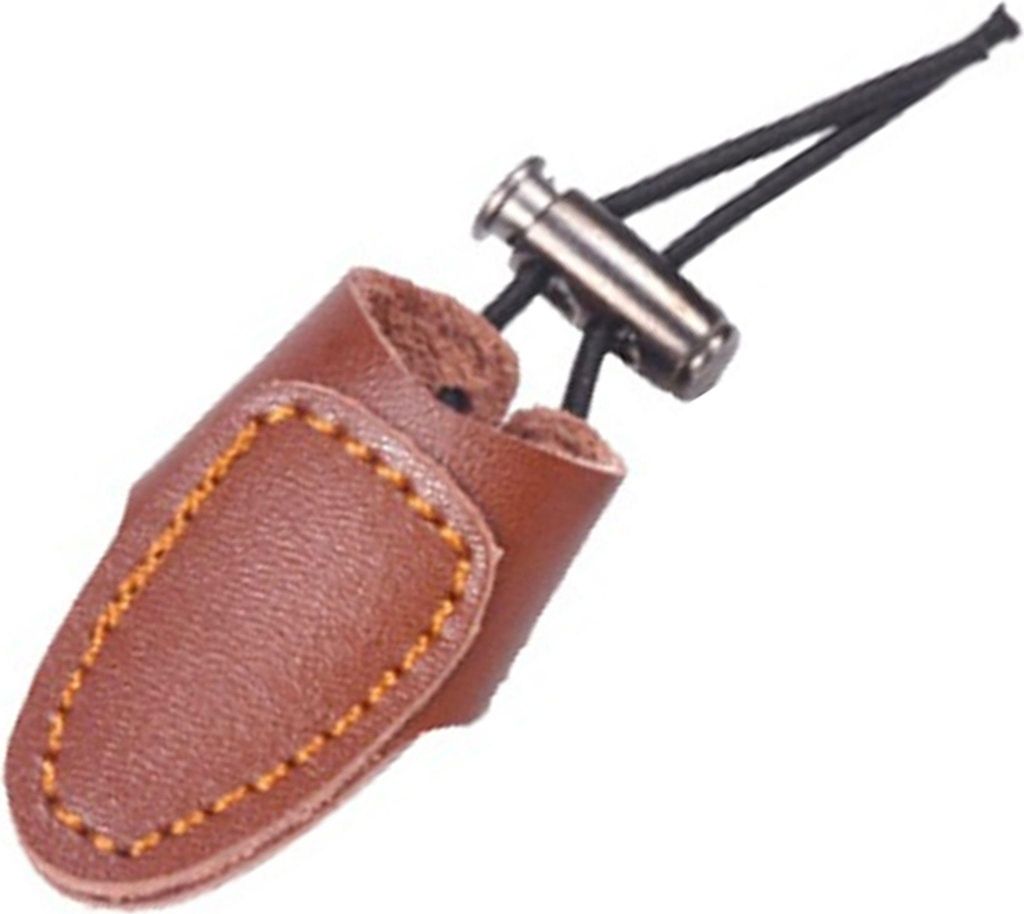 Daumenring aus weichem Leder f??r Bogenschie?en, Fingerschutz f??r Recurveb?gen, traditioneller Bogenschutz, Schie?handschuh (braun)