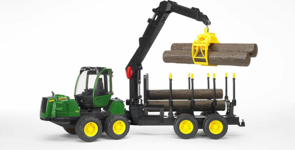 Bruder 02133 - John Deere 1210E bagr s drapákem na dřevo, Obrázek produktu 35