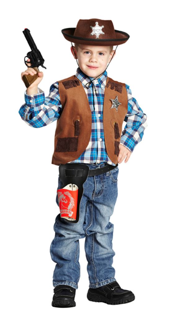 Cowboy Sheriff Deputy Weste Kinder Kostüm 