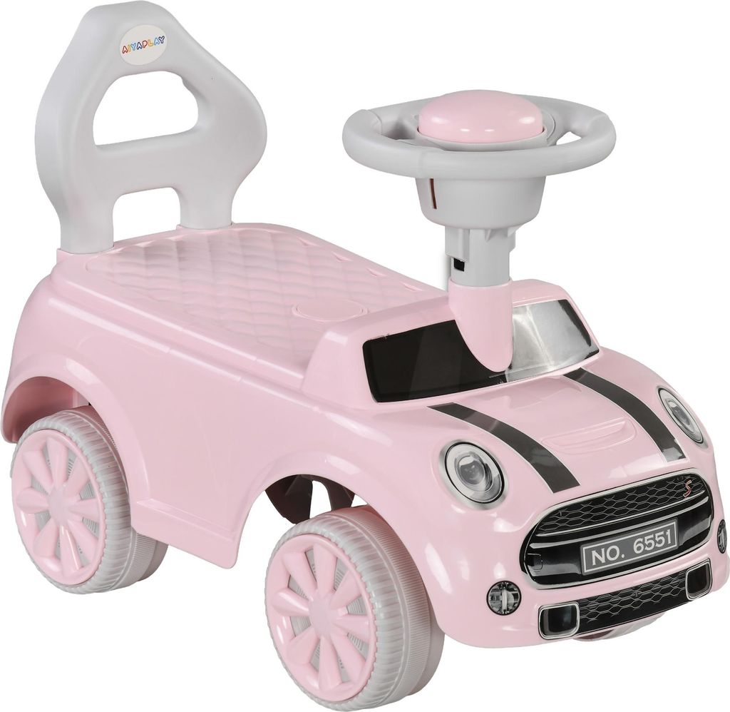 Rutschauto für Kinder, Kippschutz, Hupe, rutschfester Sitz, für 1,5-3 Jahre, bis 25 kg, Kunststoff, 53 x 25 x 35 cm, Rosa